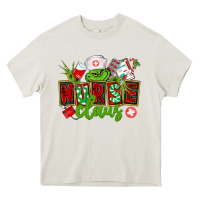 Cream nurse claus christmas Heavy Core Tee - CowGirlArtShop