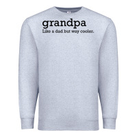 Heather Grey grandpa Premium Sweatshirt - DesigneFamous