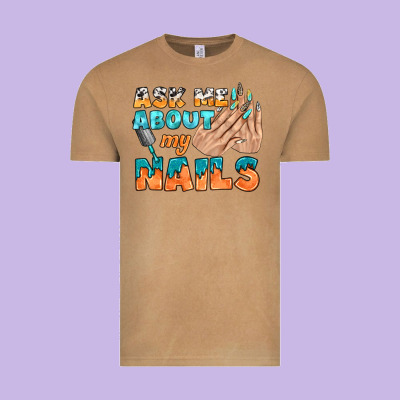 Ask Me About My Nails Bbs Vintage Tee Designed By Bundleandbundleshop