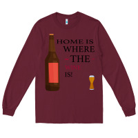 Burgundy HOME IS WHERE THE WINE IS Long Sleeve Tee - Bettercallsaul