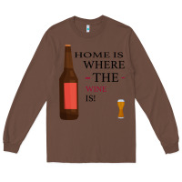 Chestnut HOME IS WHERE THE WINE IS Long Sleeve Tee - Bettercallsaul