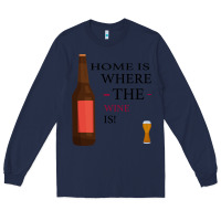 Navy HOME IS WHERE THE WINE IS Long Sleeve Tee - Bettercallsaul