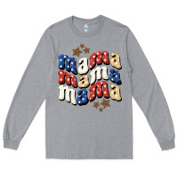 Heather Grey american mama Long Sleeve Tee - BundleAndBundleShop
