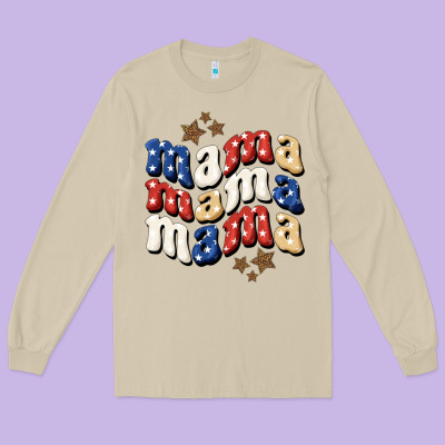 American Mama Long Sleeve Tee Designed By Bundleandbundleshop