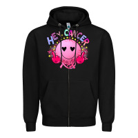 Black hey cancer Zipper Hoodie - JahusDesignShop