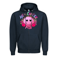 Navy hey cancer Zipper Hoodie - JahusDesignShop