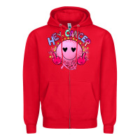 Red hey cancer Zipper Hoodie - JahusDesignShop