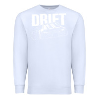 White Supra Drift Premium Sweatshirt - DesigneFamous