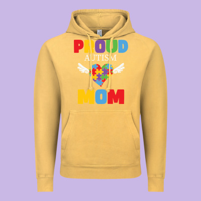 Lil Autism Mom Vintage Hoodie Designed By Cowhidedigitalart