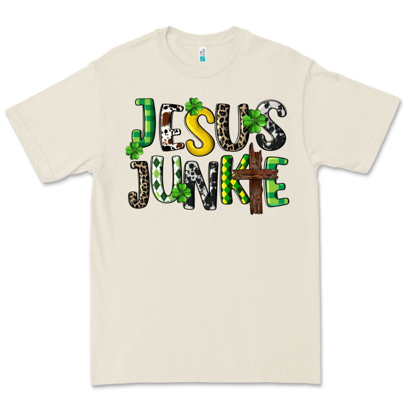 Jesus Junkie St. Patrick's Premium Tee by CowGirlArtShop | Teevron