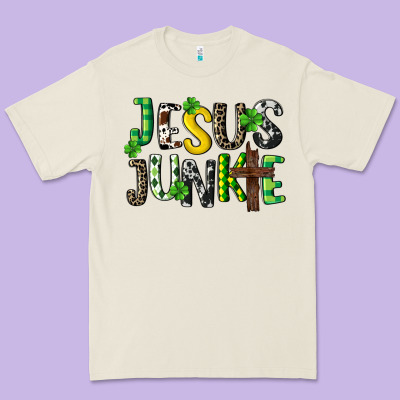 Jesus Junkie St. Patrick's Premium Tee Designed By Cowgirlartshop