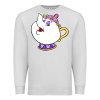 Dove Grey mrs potts Premium Sweatshirt - DesigneFamous