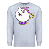 Heather Grey mrs potts Premium Sweatshirt - DesigneFamous