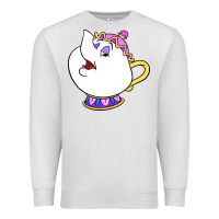 Oatmeal Heather mrs potts Premium Sweatshirt - DesigneFamous