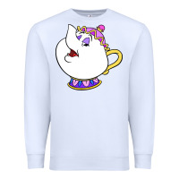 White mrs potts Premium Sweatshirt - DesigneFamous