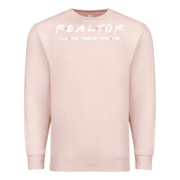 Pale Pink realtor Premium Sweatshirt - DesigneFamous