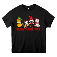 Black meowy christmas Heavy Core Tee - CowGirlArtShop