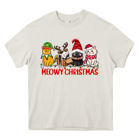 Cream meowy christmas Heavy Core Tee - CowGirlArtShop