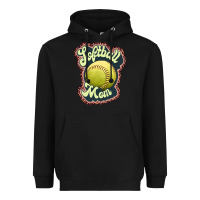 Black softball mom Heavyweight Hoodie - JahusDesignShop