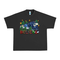 Pigment Black believe polar express christmas trees Urban Heavy Tee - FaDigitalArtStudio