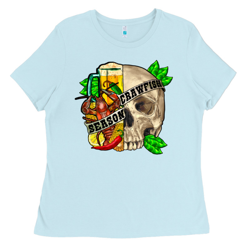 Skull Crawfish Season Ladies Tee by FaDigitalArtStudio | Teevron