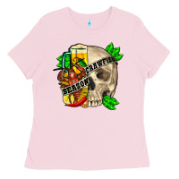 Bubblegum Pink Skull crawfish season Ladies Tee - FaDigitalArtStudio