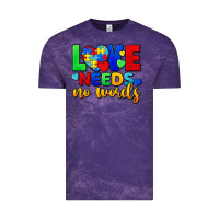 Cloud Purple love needs no words Vintage Tee - FaDigitalArtStudio