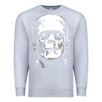 Heather Grey frankenstein Premium Sweatshirt - DesigneFamous