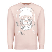 Pale Pink frankenstein Premium Sweatshirt - DesigneFamous
