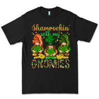 Black Shamrockin' with my gnomies St. Patricks day Premium Tee - HowdyJamesFarm