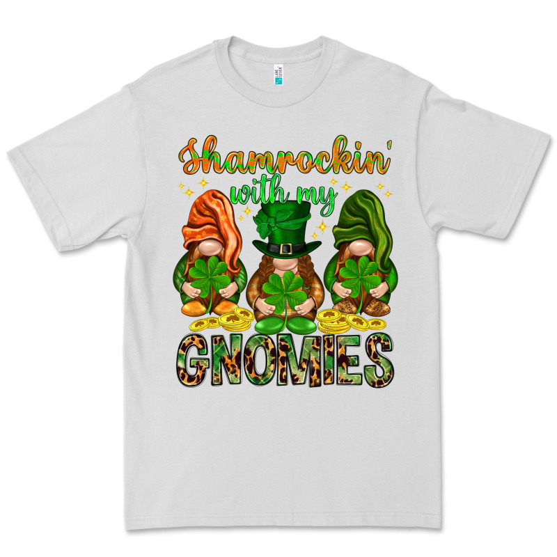 Shamrockin' With My Gnomies St. Patricks Day Premium Tee by HowdyJamesFarm | Teevron