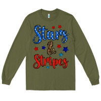 Army Green stars & stripes Long Sleeve Tee - BundleAndBundleShop