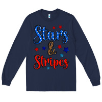 Navy stars & stripes Long Sleeve Tee - BundleAndBundleShop