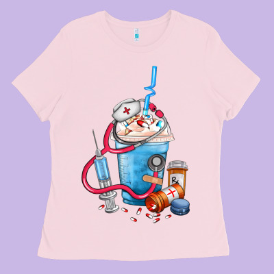 Nurse Frappe Coffee Ladies Tee Designed By Fadigitalartstudio