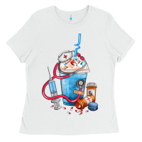 White Nurse frappe coffee Ladies Tee - FaDigitalArtStudio