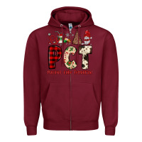 Burgundy pct patient care technician  christmas Zipper Hoodie - JahusDesignShop
