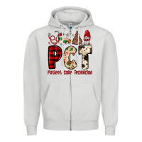 Dove Grey pct patient care technician  christmas Zipper Hoodie - JahusDesignShop