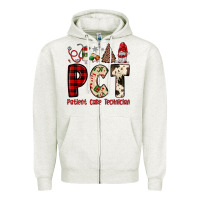 Oatmeal Heather pct patient care technician  christmas Zipper Hoodie - JahusDesignShop