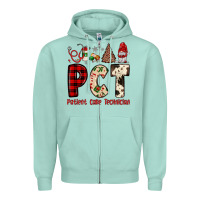 Seafoam pct patient care technician  christmas Zipper Hoodie - JahusDesignShop