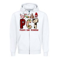 White pct patient care technician  christmas Zipper Hoodie - JahusDesignShop