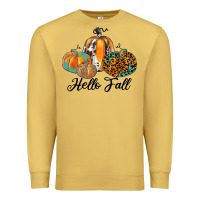 Antique Gold hello fall Premium Sweatshirt - JahusDesignShop