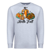 Heather Grey hello fall Premium Sweatshirt - JahusDesignShop