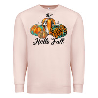 Pale Pink hello fall Premium Sweatshirt - JahusDesignShop
