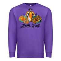 Purple hello fall Premium Sweatshirt - JahusDesignShop