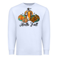 White hello fall Premium Sweatshirt - JahusDesignShop