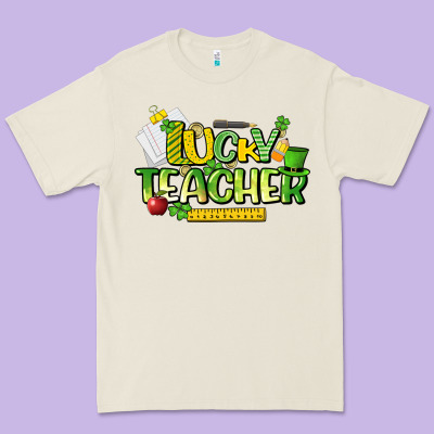 Lucky Teacher St. Patrick's Day Premium Tee Designed By Howdyjamesfarm