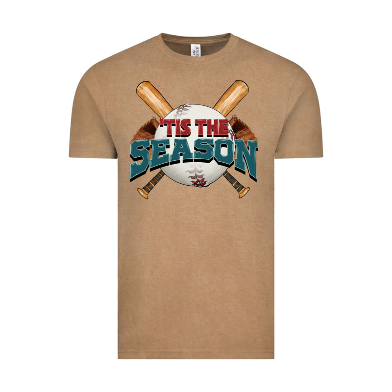 'tis The Season Baseball Vintage Tee by FaDigitalArtStudio | Teevron