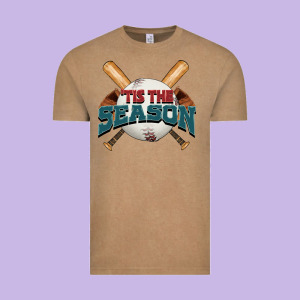 'tis The Season Baseball Vintage Tee Designed By Fadigitalartstudio