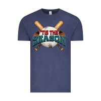 Vintage Denim 'tis the season baseball Vintage Tee - FaDigitalArtStudio