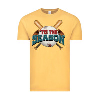 Vintage Mustard 'tis the season baseball Vintage Tee - FaDigitalArtStudio
